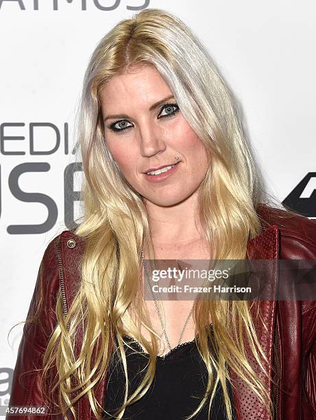 Motorcross Rider Joelene Van Vugt arrives at the Premiere of Red Bull Media House's "On Any Sunday, The Next Chapter" at Dolby Theatre on October 22,...