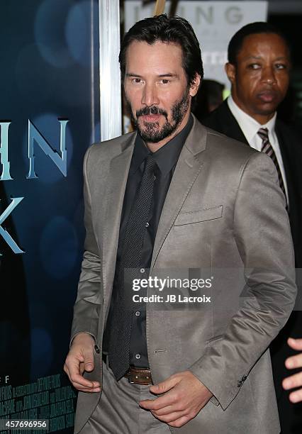 Keanu Reeves attends Summit Entertainment's premiere of 'John Wick' at the ArcLight Theater on October 22, 2014 in Hollywood, California.