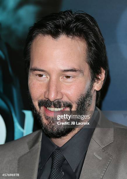 Keanu Reeves attends Summit Entertainment's premiere of 'John Wick' at the ArcLight Theater on October 22, 2014 in Hollywood, California.