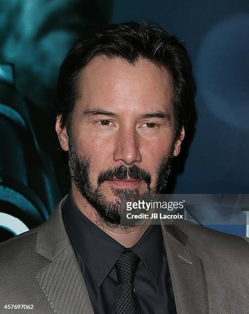 Keanu Reeves attends Summit Entertainment's premiere of 'John Wick' at the ArcLight Theater on October 22, 2014 in Hollywood, California.