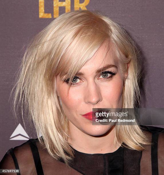 Singer Natasha Bedingfield attends Delta Air Lines And Virgin Atlantic red carpet event celebrating new direct route between LAX and Heathrow...