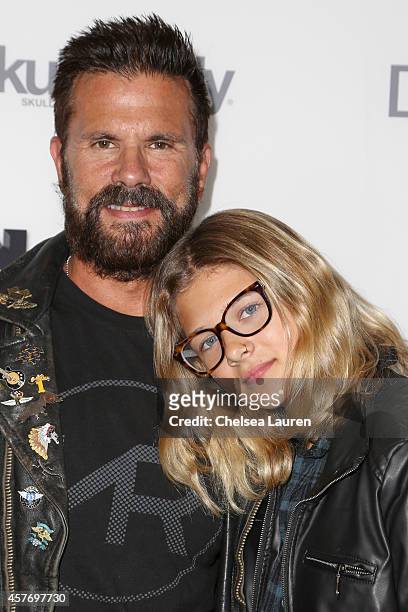 Actor Lorenzo Lamas and daughter Victoria Lamas arrive at the "On Any Sunday, The Next Chapter," a film from Red Bull Media House, premiere at Dolby...