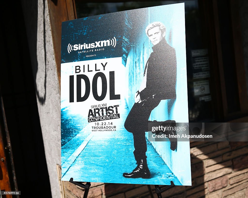 Billy Idol Performs For SiriusXM's Artist Confidential Series At The Troubador In Los Angeles