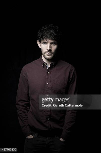 Actor Colin Morgan poses in the portrait studio at the BFI London Film Festival 2014 on October 16, 2014 in London, England.
