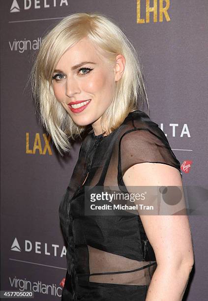 Natasha Bedingfield arrives at Delta Air Lines and Virgin Atlantic celebrate non-stop route between LAX and Heathrow Airports held at The London...