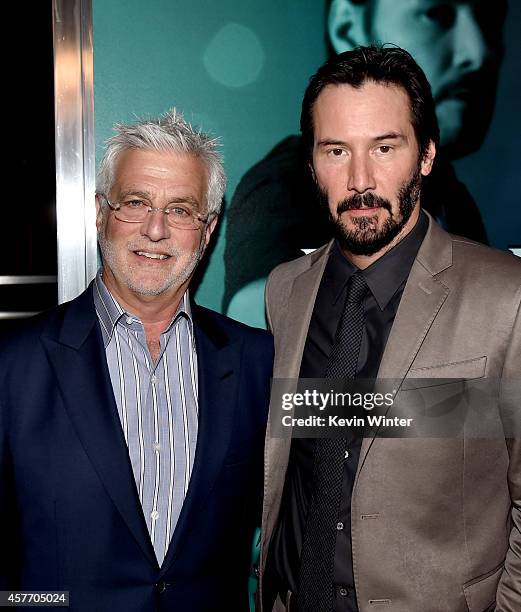 Rob Friedman, Co-Chairman Lionsgate Motion Picture Group and actor Keanu Reeves arrive at a screening of Lionsgate Films' "John Wick" at the Arclight...