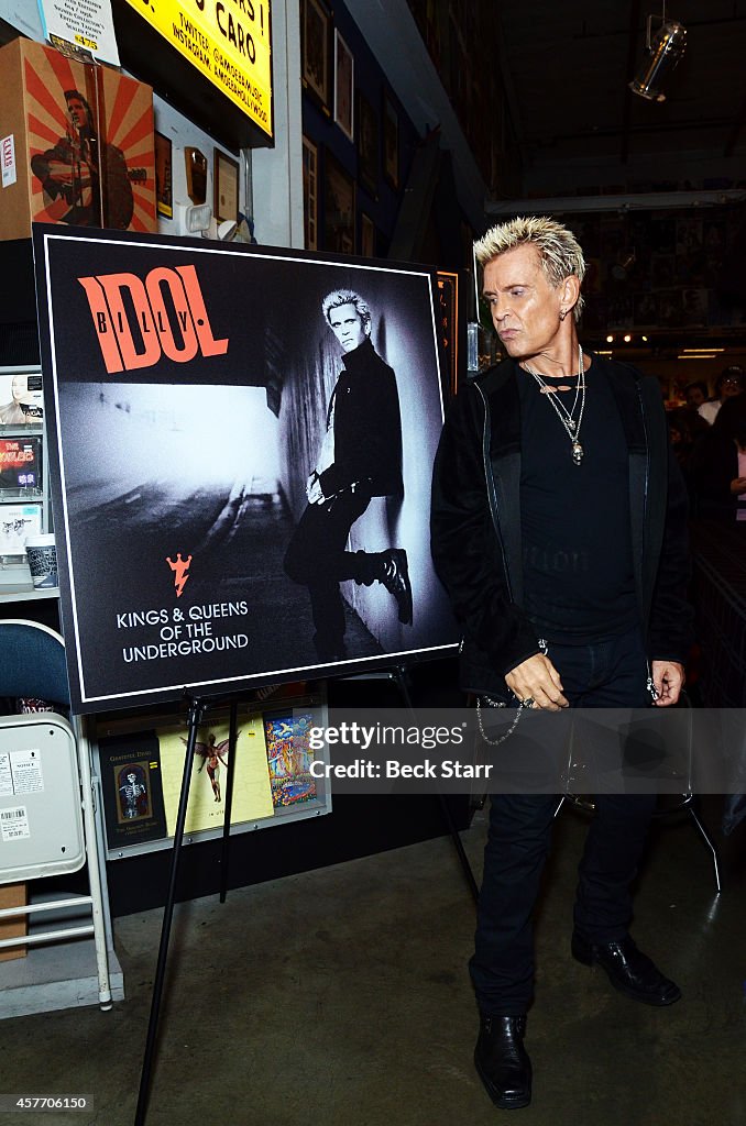 Billy Idol Performs A Special Acoustic Set And Signing For His New Album "Kings & Queens Of The Underground."