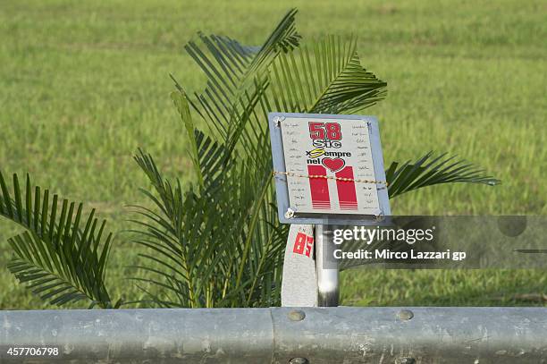 General view during the ceremony of the "track walk to turn 11 to commemorate the life of Marco Simoncelli" during the MotoGP Of Malaysia - Preview...