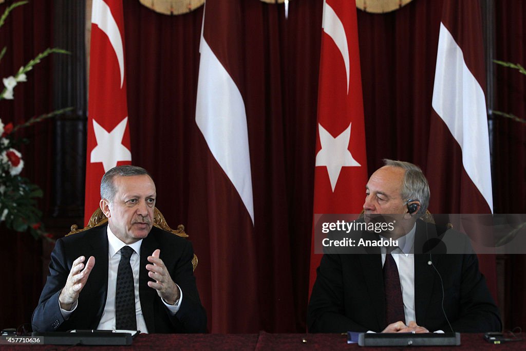 Turkey's President Erdogan in Latvia