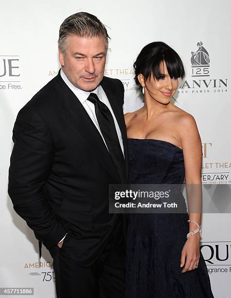 Actor Alec Baldwin and Hilaria Baldwin attend the American Ballet Theatre 2014 Opening Night Fall Gala at David H. Koch Theater at Lincoln Center on...