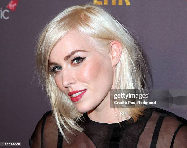 Singer Natasha Bedingfield attends Delta Air Lines And Virgin Atlantic red carpet event celebrating new direct route between LAX and Heathrow...