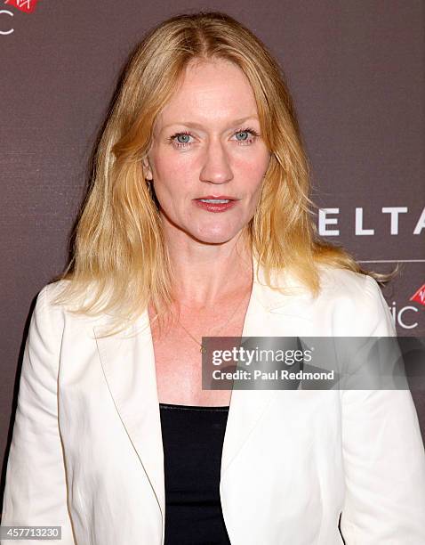 Actress Paula Malcomson attends Delta Air Lines And Virgin Atlantic red carpet event celebrating new direct route between LAX and Heathrow Airports...