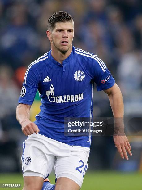 Klaas Jan Huntelaar of Schalke 04 during the UEFA Champions League match between Schalke 04 and Sporting CP on October 21, 2014 at the Veltins Arena...