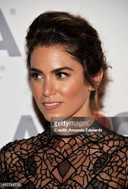 Actress Nikki Reed arrives at the ASPCA cocktail party honoring Kaley Cuoco-Sweeting and Nikki Reed with ASPCA Compassion Awards at a private...