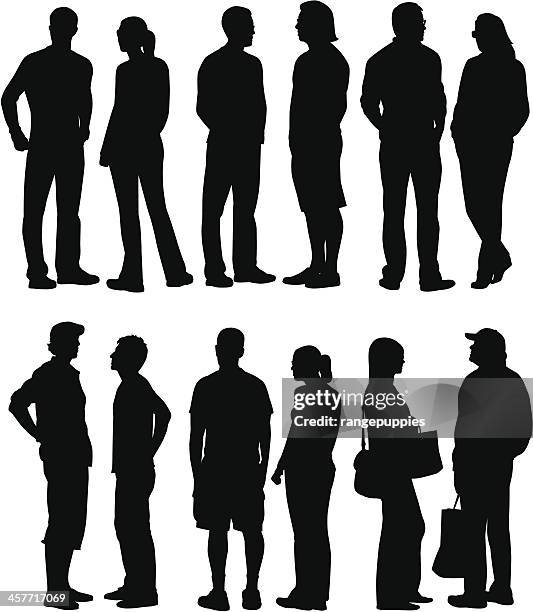 november people - people silhouette vector stock illustrations