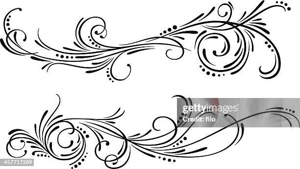 swirl design elements - embellishment stock illustrations