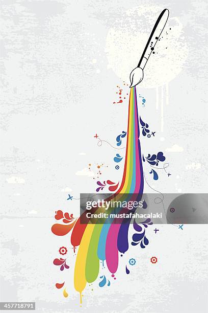 stockillustraties, clipart, cartoons en iconen met brush colourful graffiti - squirt