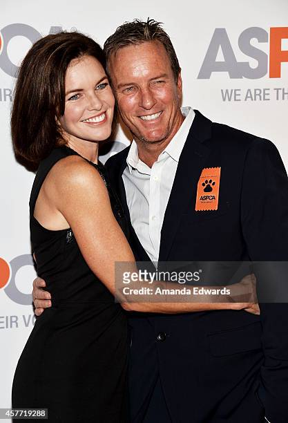 Actress Susan Walters and actor Linden Ashby arrive at the ASPCA cocktail party honoring Kaley Cuoco-Sweeting and Nikki Reed with ASPCA Compassion...