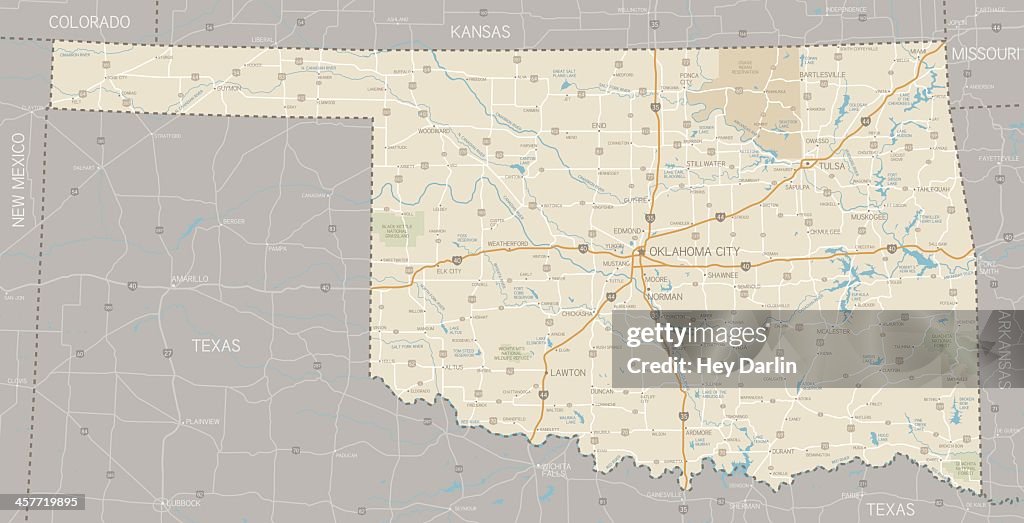 Mapa de Oklahoma