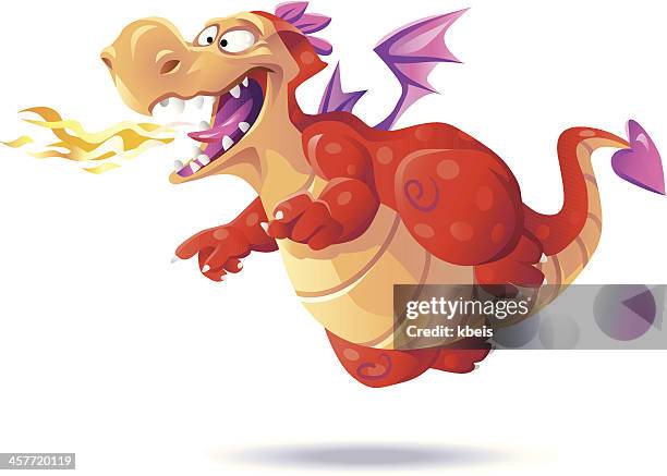 fliegen rote dragon - dragon stock-grafiken, -clipart, -cartoons und -symbole