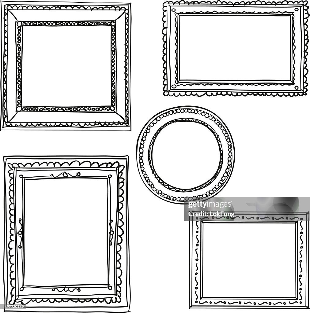 Elegant Ornate frames in black and white