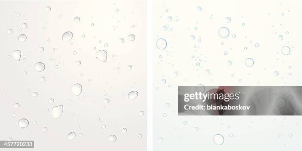 water drops and bubbles - raindrop stock illustrations