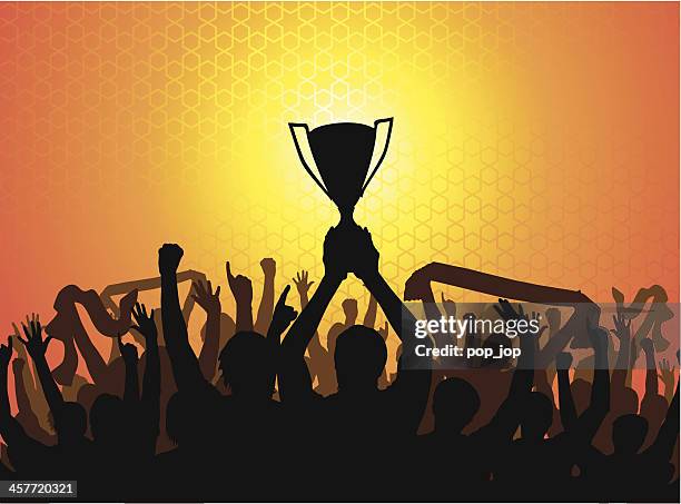 stockillustraties, clipart, cartoons en iconen met the win! - the championship voetbalcompetitie