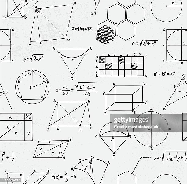 mathematik equations nahtlose - easy stock-grafiken, -clipart, -cartoons und -symbole