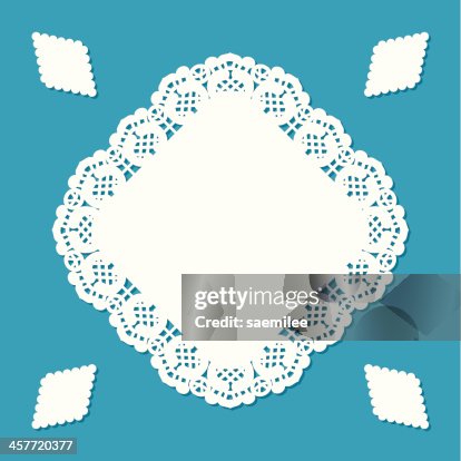 Diamond shaped doily Diamond shaped doily