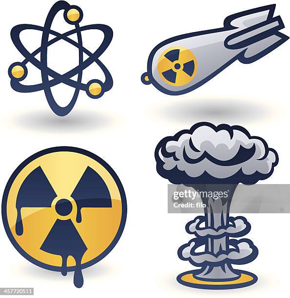 illustrazioni stock, clip art, cartoni animati e icone di tendenza di gli elementi nucleare - test nucleare