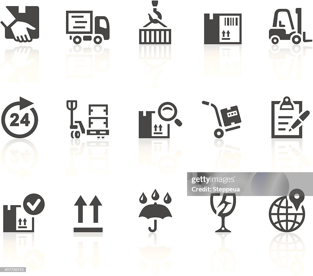 Logistics and shipping icons