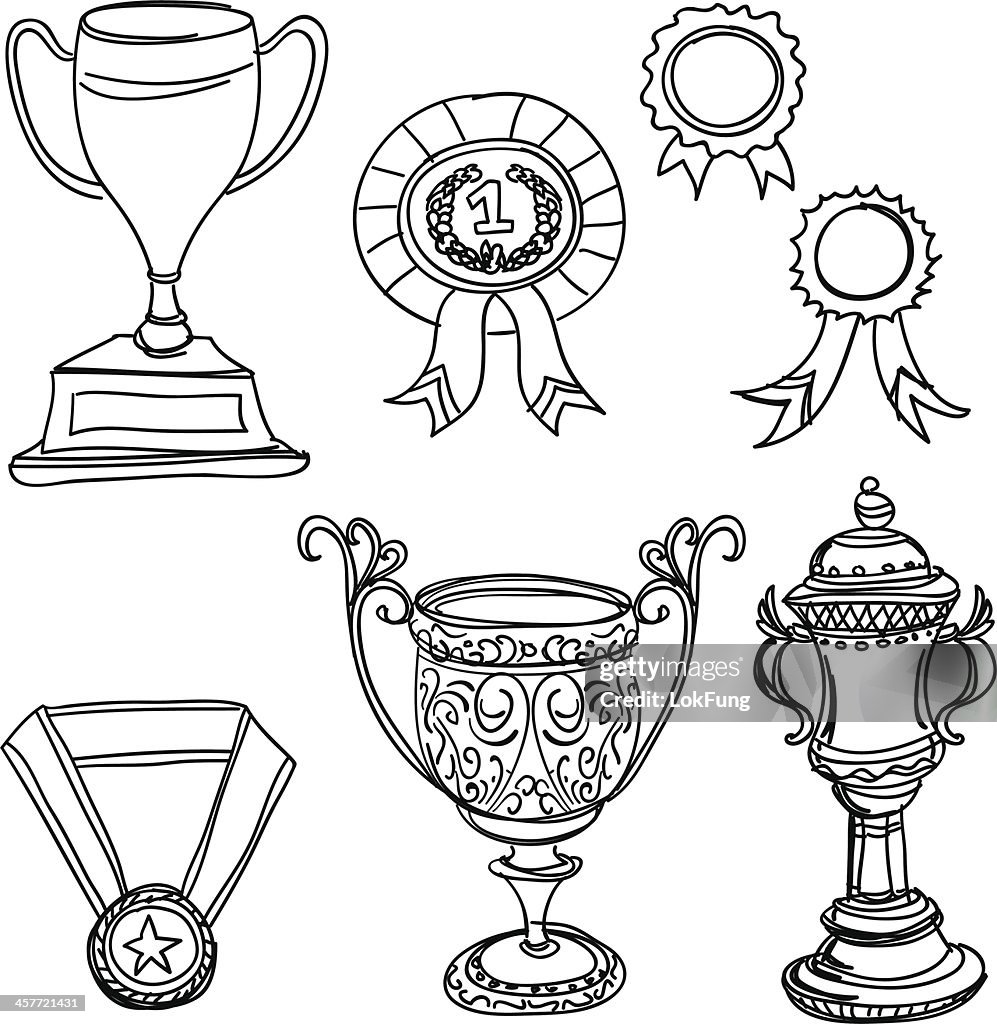 Trophy in black and white