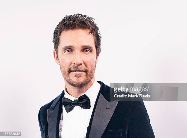 Actor Matthew McConaughey poses for a portrait at the 28th American Cinematheque Award Honoring Matthew McConaughey on October 21, 2014 in Beverly...