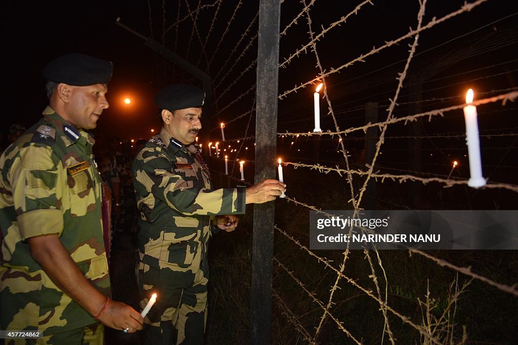 INDIA-PAKISTAN-RELIGION-DIWALI-BSF