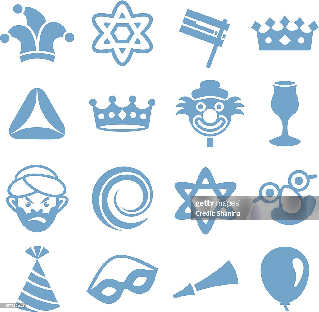 Purim-conjunto de ícones