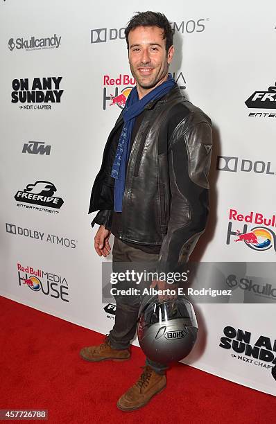 Actor Coby Ryan McLaughlin attends the Premiere Of Red Bull Media House's "On Any Sunday, The Next Chapter" at Dolby Theatre on October 22, 2014 in...