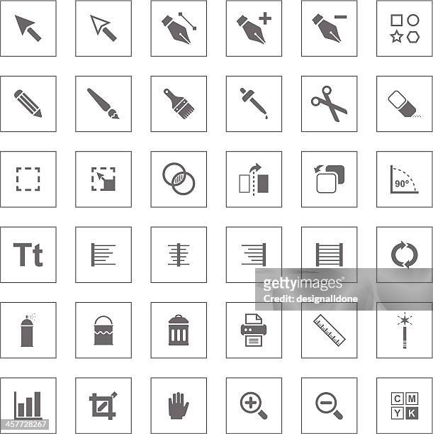 graphics interface icons - illustrator stock illustrations