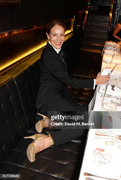 Andrea Dellal attends the Charlotte Olympia 'Handbags for the Leading Lady' launch dinner at Toto's Restaurant on October 23, 2014 in London, England.
