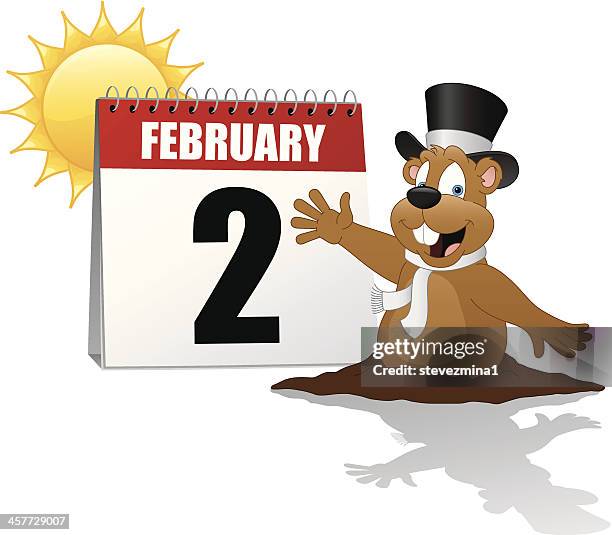 groundhog day - groundhog stock illustrations