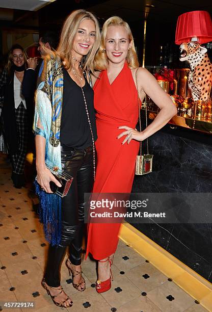 Kim Hersov and Charlotte Olympia Dellal attend the Charlotte Olympia 'Handbags for the Leading Lady' launch dinner at Toto's Restaurant on October...