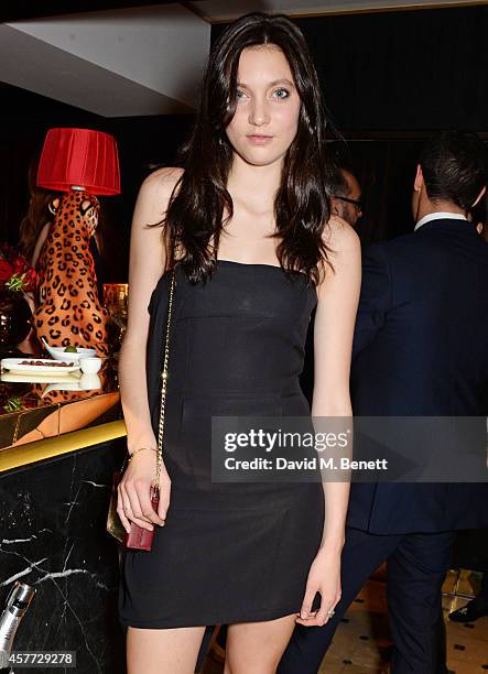 Matilda Lowther attends the Charlotte Olympia 'Handbags for the Leading Lady' launch dinner at Toto's Restaurant on October 23, 2014 in London,...