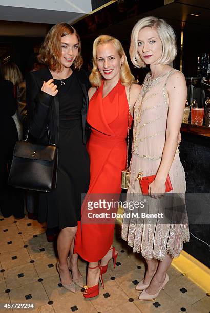 Arizona Muse, Charlotte Olympia Dellal and Portia Freeman attend the Charlotte Olympia 'Handbags for the Leading Lady' launch dinner at Toto's...