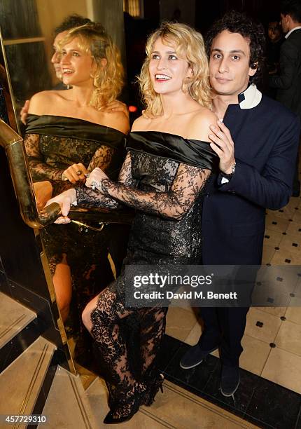 Alice Dellal and Alex Dellal attend the Charlotte Olympia 'Handbags for the Leading Lady' launch dinner at Toto's Restaurant on October 23, 2014 in...