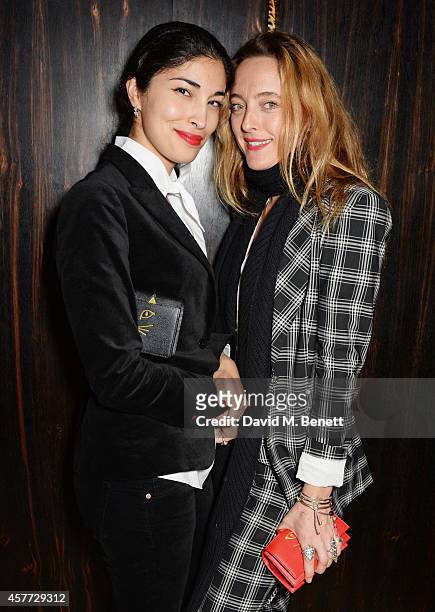 Caroline Issa and Alice Temperley attend the Charlotte Olympia 'Handbags for the Leading Lady' launch dinner at Toto's Restaurant on October 23, 2014...