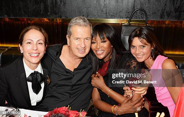 Andrea Dellal, Mario Testino, Naomi Campbell and Countess Debonaire von Bismarck attend the Charlotte Olympia 'Handbags for the Leading Lady' launch...