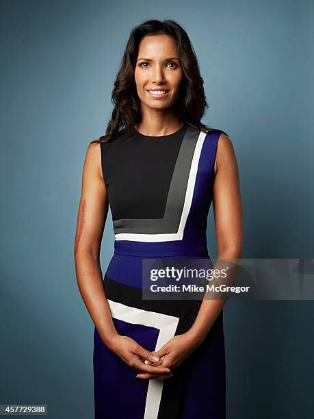 Host Padma Lakshmi is photographed for Self Assignment on September 11, 2014 in New York City.