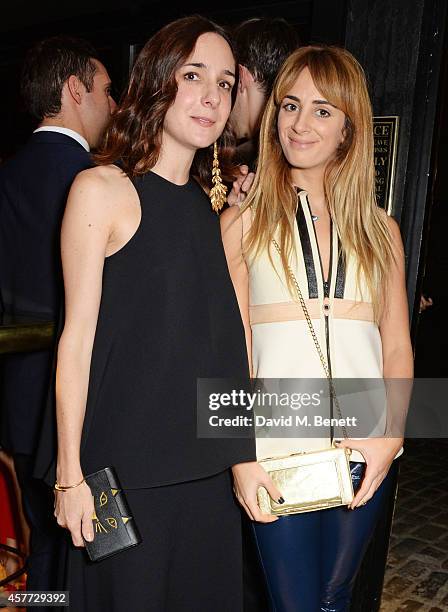 Serafina Sama and Alexia Niedzielski attend the Charlotte Olympia 'Handbags for the Leading Lady' launch dinner at Toto's Restaurant on October 23,...