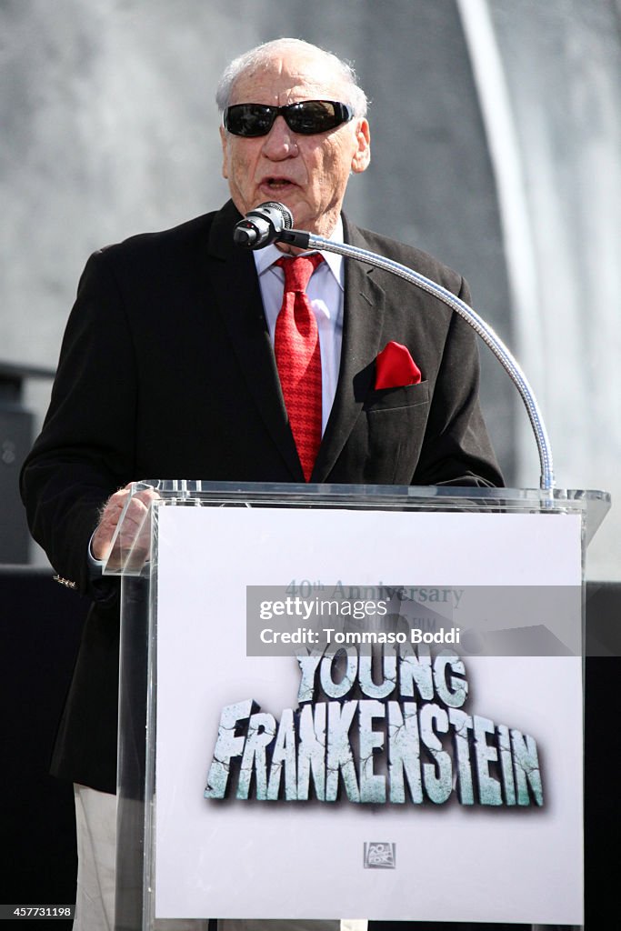 Mel Brooks Mural Street Dedication At Fox Lot For "Young Frankenstein" 40th Anniversary Blu-Ray/DVD Release