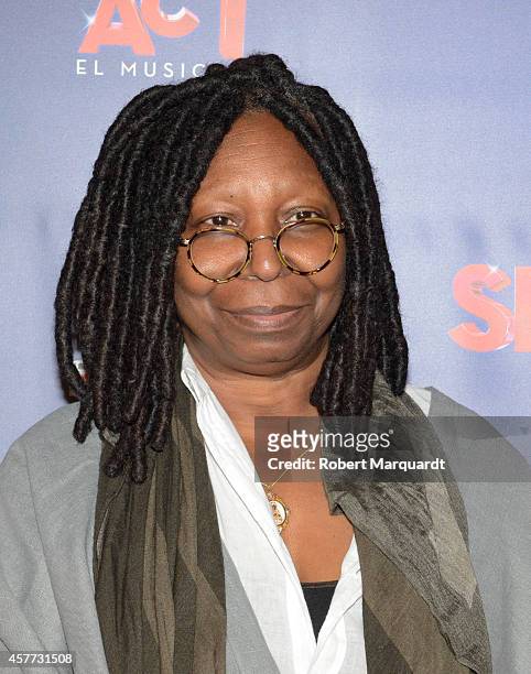 Whoopi Goldberg attends the premiere of 'Sister Act' at the Theater Tivoli on October 23, 2014 in Barcelona, Spain.