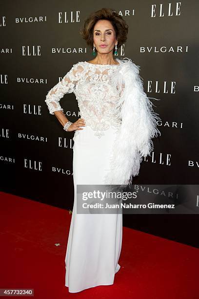 Nati Abascal attends 'Elle Style Awards 2014' photocall at Italian Embassy on October 23, 2014 in Madrid, Spain.